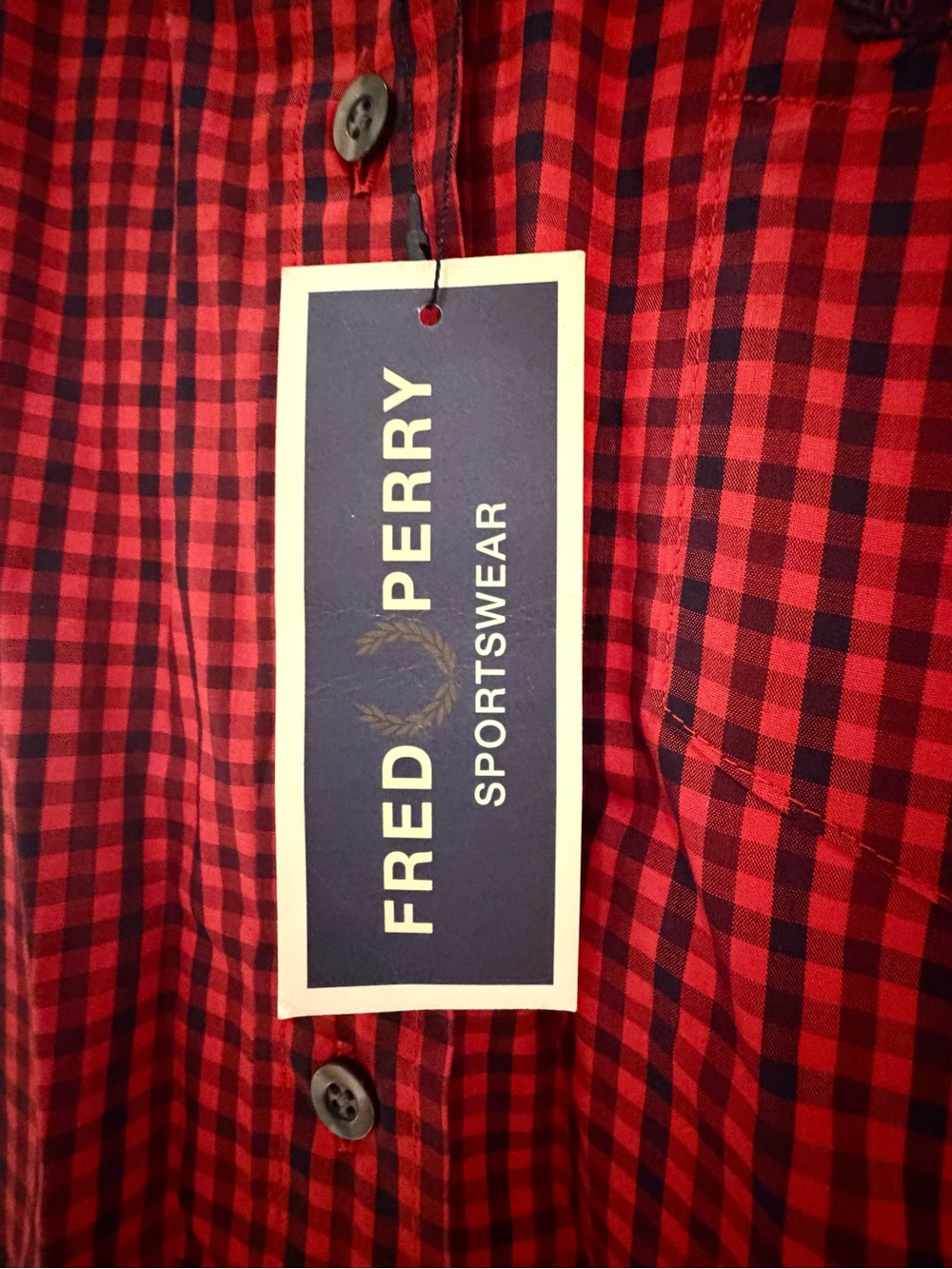 *RARE* Fred Perry Mod Ska Check Shirt Dress Made in Portugal UK 14/ US 6-8 - Picture 5 of 8